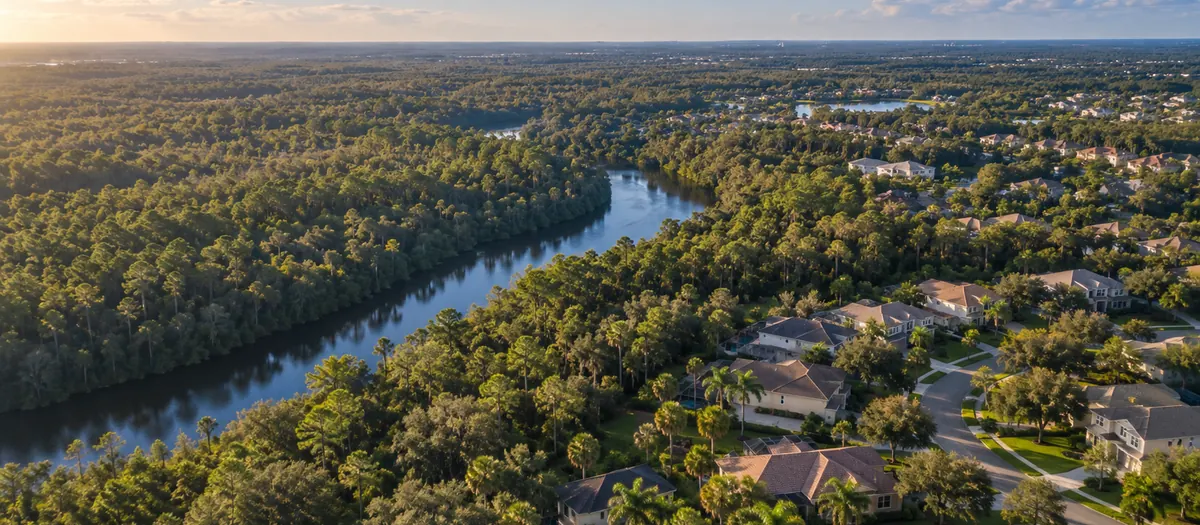 Aerial view of Lithia, Florida