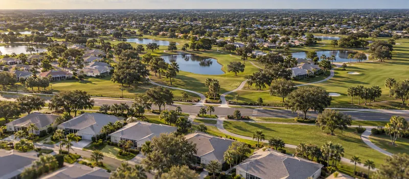 Aerial view of Sun City Center, Florida