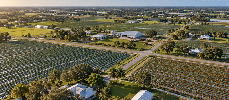 Aerial view of Wimauma, Florida